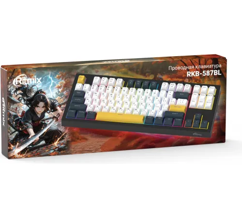 Клавиатура Ritmix RKB-587BL черный/белый