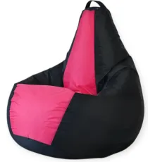Кресло-мешок Mio Tesoro Груша Kombo XXL GF-130x85-CHF черный/фуксия