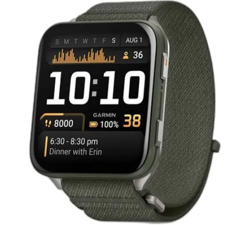 Умные часы Garmin Venu X1 титановый/зеленый