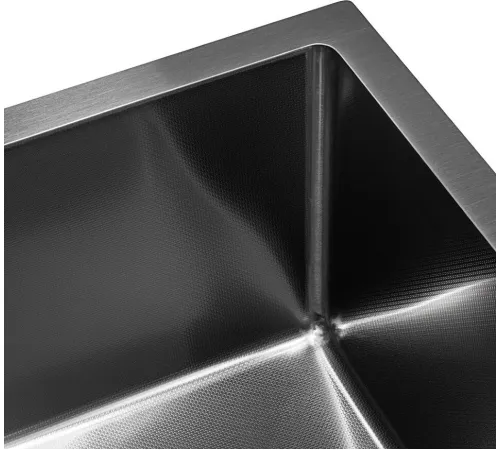 Кухонная мойка ARFEKA ECO AR 450*450 BLACK PVD NANO DECOR MILLET GRAINS настольная