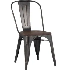 Стул Stool Group Tolix wood черный патина золото