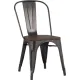 Стул Stool Group Tolix wood черный патина золото