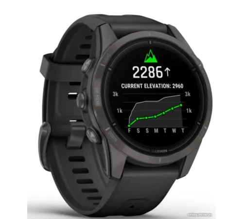 Умные часы Garmin Epix Pro Gen 2 Sapphire 42 мм карбоново-серый титан/черный