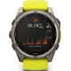 Умные часы Garmin Fenix 8 Solar, Sapphire 51мм титановый, желтый силиконовый ремешок