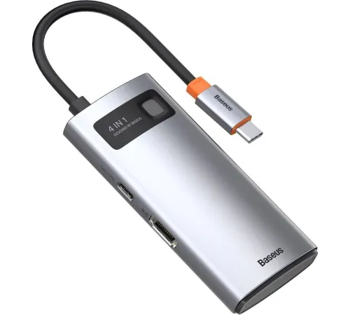Док-станция Baseus Metal Gleam Series 4 in 1 Multifunctional Type-C CAHUB-CY0G