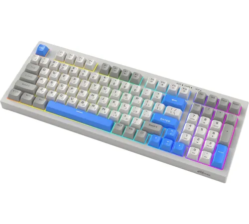 Клавиатура Ritmix RKB-598BL серый/белый