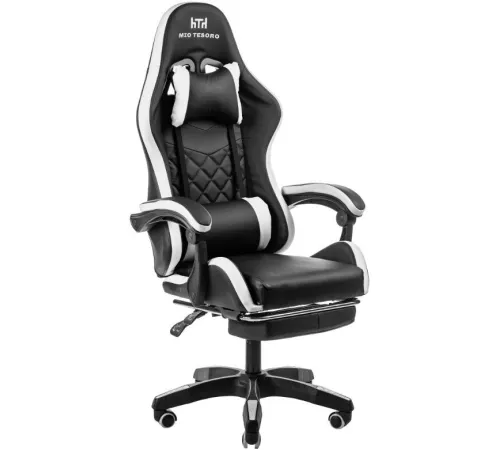 Игровое геймерское кресло Mio Tesoro Норманн 8011 черный/белый