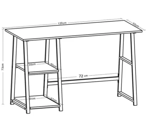 Стол Brabix Loft CD-006 дуб антик