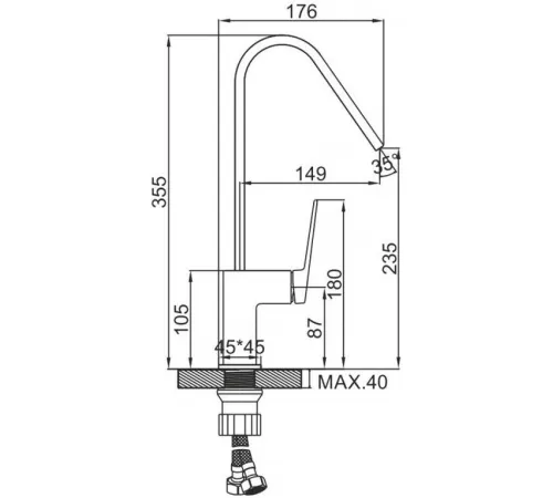 Смеситель Ledeme L4191