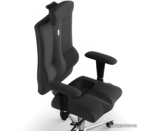 Офисное кресло Kulik System Elegance азур/хром, черный с подголовником