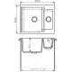 Кухонная мойка Polygran Brig-620 белый хлопок 36