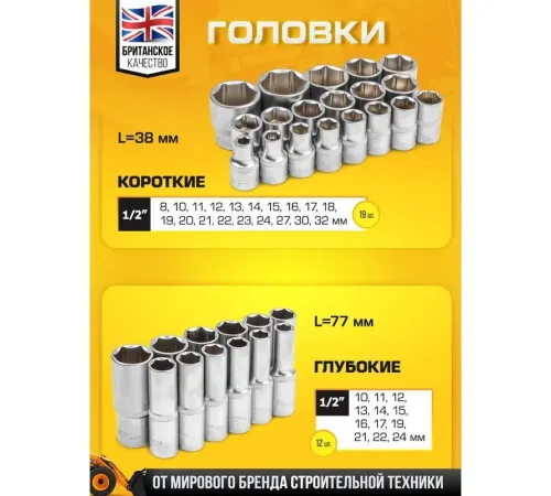 Универсальный набор инструментов JCB 4362M 60498