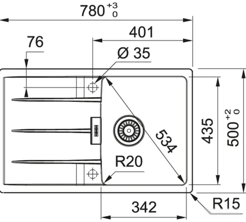 Кухонная мойка Franke Centro CNG 611/211-78 Fragranite 114.0639.683 белый