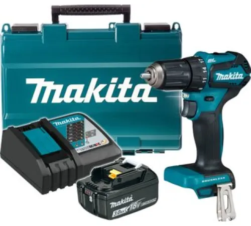 Дрель-шуруповерт Makita DDF485RF с 1-м АКБ, кейс