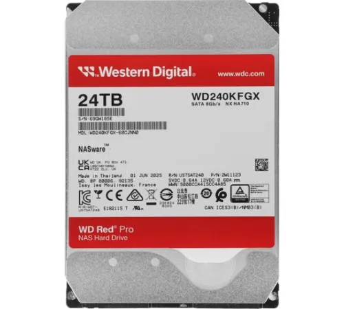 Жесткий диск WD Red Pro 24TB WD240KFGX