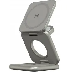 Беспроводное зарядное Magssory Fold Pro 3 в 1 WCH063 титановый