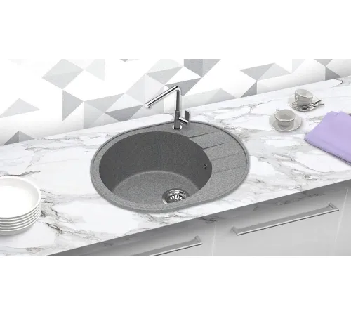 Кухонная мойка Berge BR-6201 графитовый матовый