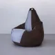 Кресло-мешок Mio Tesoro Груша Kombo XXL GF-130x85-SHS шоколад/серебристый