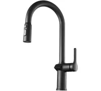 Смеситель Esko K15B LED черный