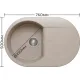 Кухонная мойка Polygran Atol-760 белый хлопок 36