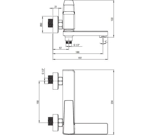 Смеситель Deante Blur BQL-012M хром
