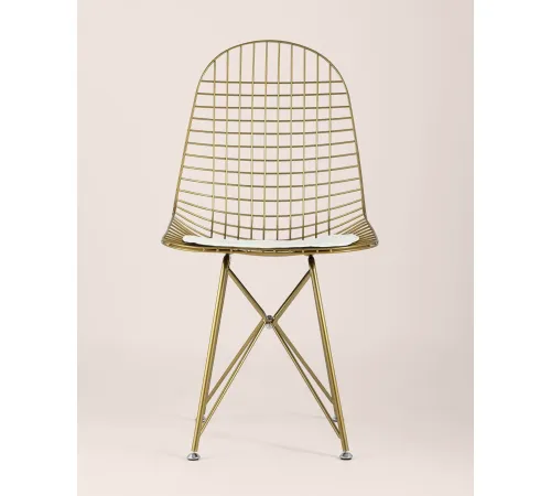 Стул Stool Group Eiffel золотой/белая подушка