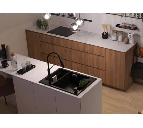 Кухонная мойка Deante Magnetic ZRM T503 антрацитовый металлик