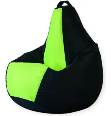 Кресло-мешок Mio Tesoro Груша Kombo XXL GF-130x85-CHN черный/неон