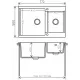 Кухонная мойка Polygran Brig-772 белый хлопок 36
