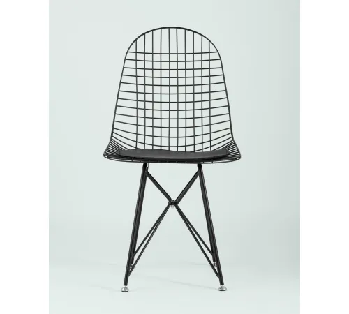 Стул Stool Group Eiffel черный/черная подушка