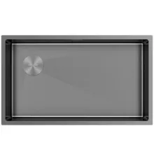 Кухонная мойка Paulmark Next-Skew 74-L UNI PM887444-L-GM вороненая сталь
