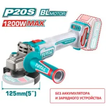 Угловая шлифмашина Total TAGLI27153 без АКБ