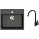 Кухонная мойка Berge BR-5750 + Like F8007122 черный