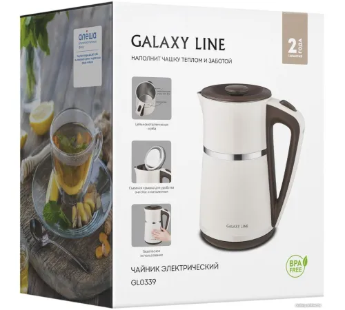 Электрический чайник Galaxy Line GL0339 бежевый