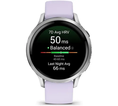 Умные часы Garmin Venu 4 41 мм серебристый/сиреневый