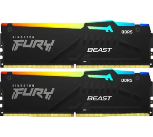 Оперативная память Kingston FURY Beast RGB 2x64ГБ DDR5 5600 МГц KF556C36BBEAK2-128
