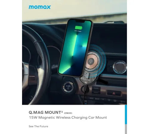 Держатель для смартфона Momax Q.Mag Mount 3 CM20E серый