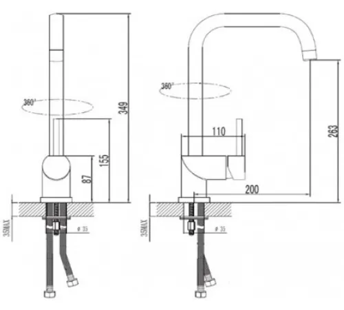 Смеситель Esko Kitchen K5
