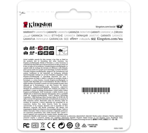 Карта памяти Kingston SDXC 128GB SD10VG2/128GB