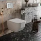 Унитаз подвесной Roxen Boro в комплекте с инсталляцией StounFix Dual Fresh 6 в 1 968433 кнопка: сатин