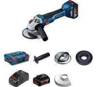 Угловая шлифмашина Bosch GWS 18V-10 Professional 06019J4004 с 2-мя АКБ, кейс