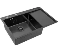 Кухонная мойка ARFEKA ECO AR 780*500 L BLACK PVD NANO