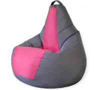 Кресло-мешок Mio Tesoro Груша Kombo XXL GF-130x85-SF серый/фуксия