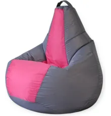 Кресло-мешок Mio Tesoro Груша Kombo XXL GF-130x85-SF серый/фуксия