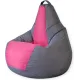 Кресло-мешок Mio Tesoro Груша Kombo XXL GF-130x85-SF серый/фуксия