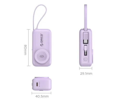 Внешний аккумулятор Orico S18-D 5000mAh сиреневый