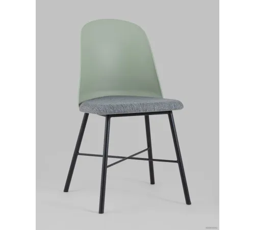 Стул Stool Group Shell серо-зеленый
