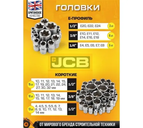 Универсальный набор инструментов JCB JCB-38841 216 предметов