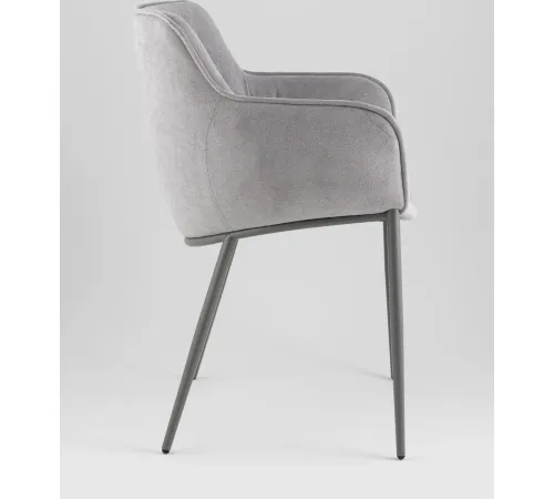 Стул с подлокотниками Stool Group Твигги LV-118-RlS-08-7005 шенилл серый/серый