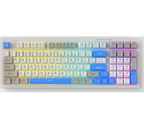 Клавиатура Ritmix RKB-598BL серый/белый